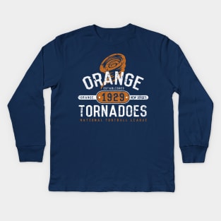 Orange Tornadoes Football Kids Long Sleeve T-Shirt